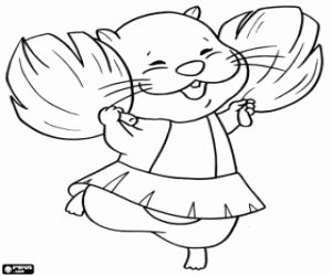 The hamster Jilly, Zhu Zhu Pets coloring page