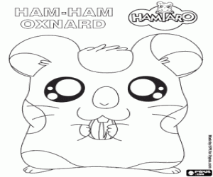 The hamster Oxnard,friend of Hamtaro coloring page