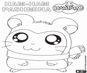 The hamster Pashmina coloring page