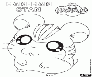 The hamster Stan, a Ham-Ham coloring page