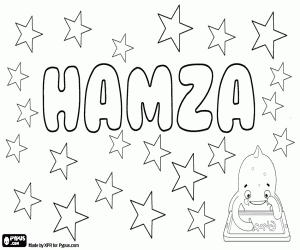 Hamza, name of Arabic origin coloring page