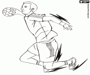 Handball, a team sport coloring page