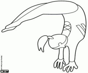 Handstand to bridge coloring page