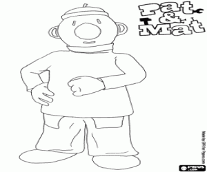 The handyman Pat makes repairs coloring page