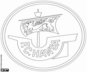 Hansa Rostock badge coloring page
