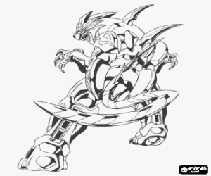 Haos Tigrerra is the Bakugan of Runo coloring page