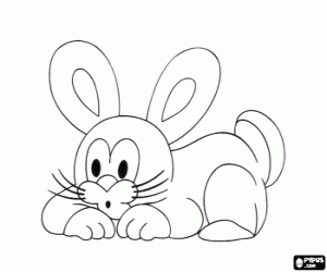 The hare, friend of Krtek the mole coloring page