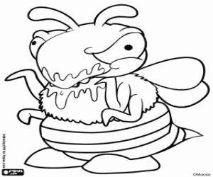 The harmful bees of Trash Pack coloring page