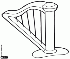 Harp coloring page