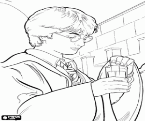 Harry Potter and the magic potion coloring page
