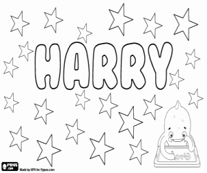 Harry, short form coloring page