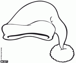 Hat of Santa Claus coloring page