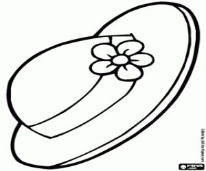 Hat with a flower coloring page