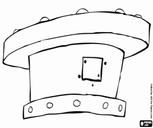 The hatch of the submarine coloring page