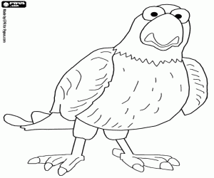 The hawk Tiberius coloring page