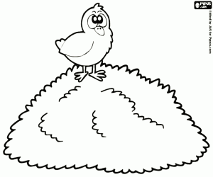 The hay of the farm coloring page