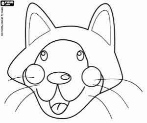 The head of the big bad wolf coloring page