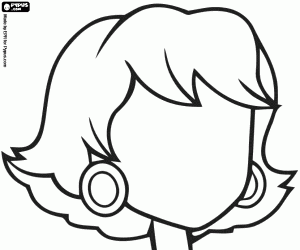 Head to draw a woman face coloring page