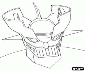 The head of Mazinger Z coloring page