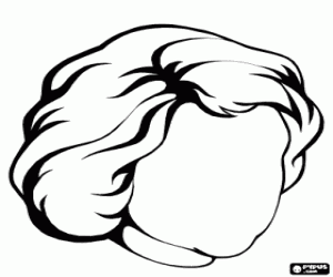 Head of woman without a face coloring page