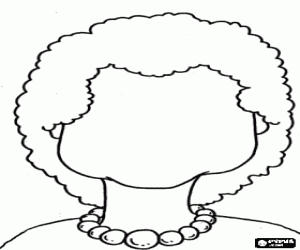 Head of woman without a face coloring page