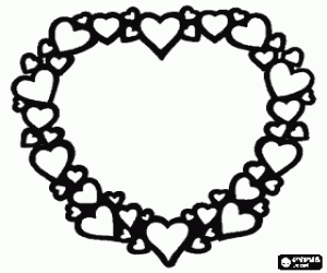 A heart to congratulate mom coloring page