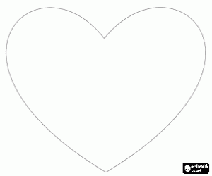 Heart to paint and decorate coloring page