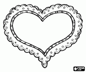 A heart for Valentine's day coloring page