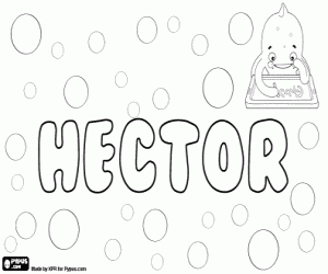Hector, male name coloring page