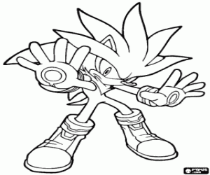 The hedgehog from the future, Silver coloring page