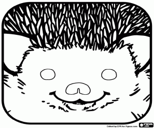 Hedgehog Mask for Carnival coloring page