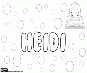Heidi, diminutive coloring page