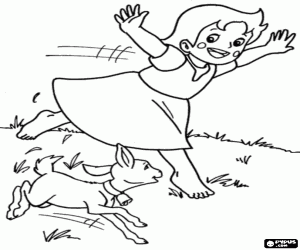 Heidi, the girl of the Alps coloring page