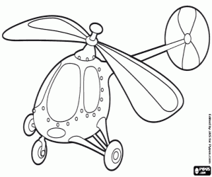 Helicopter, small aircraft coloring page