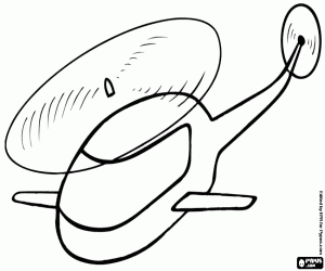 A helicopter with wings in flight coloring page