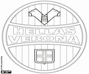 Hellas Verona FC badge coloring page