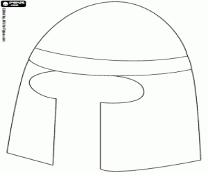 A helmet with four openings coloring page