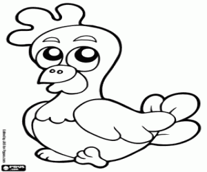 Hen coloring page