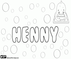 Henny, diminutive of Hendrik coloring page