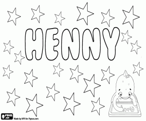 Henny, name with various origins coloring page