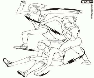 Heptathlon, sport with 7 events coloring page