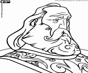 Heraclio's evil face coloring page