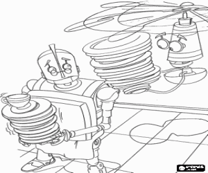 Herb Copperbottom in the kitchen coloring page