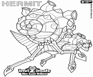 Hermit, Invizimals The Lost Tribes coloring page