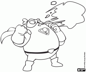 The hero Airblast of SuperZings coloring page