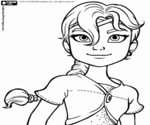 The heroine of Justin is Talia coloring page