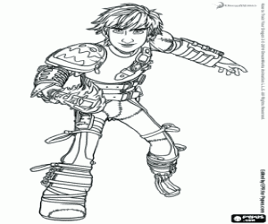 Hiccup is the main protagonist coloring page