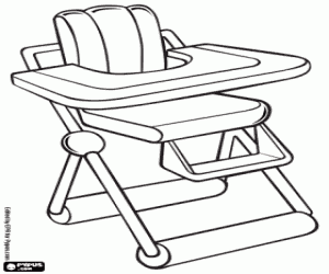 A high chair coloring page