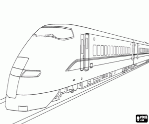 A high speed train coloring page