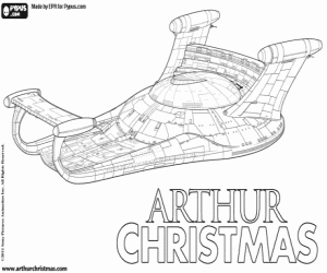A high-tech sled coloring page